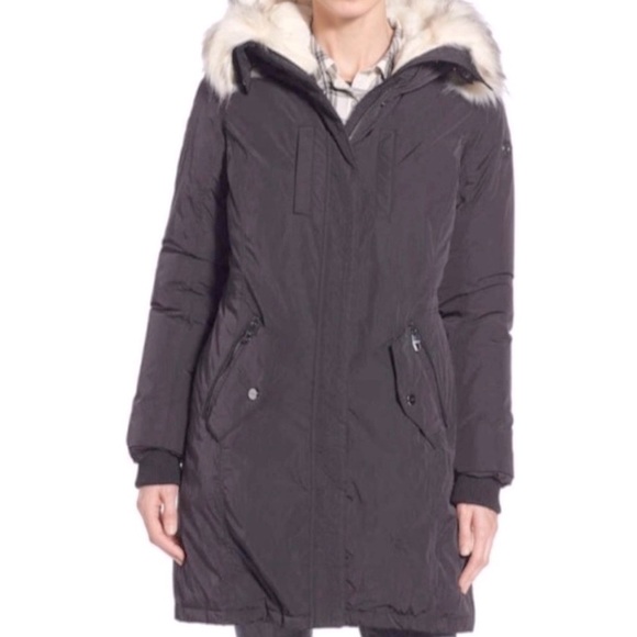 STEVEN BY STEVE MADDEN Gray Down Parka Jacket - Picture 1 of 9